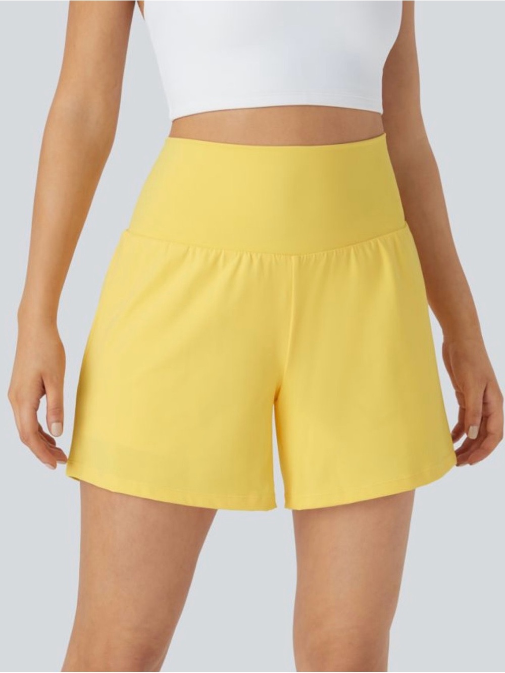 Halara Yellow High Waisted Shorts - Size Small